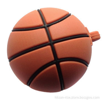 Basketball Design USB Flash Drive with PVC from 1GB to 128GB, Customized Colors are Welcome